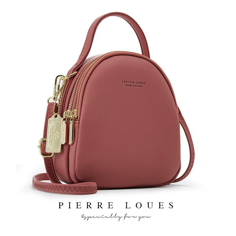 Pierre Louis new ladies backpack Korean version of pure color ladies bag large capacity simple ladies small backpack