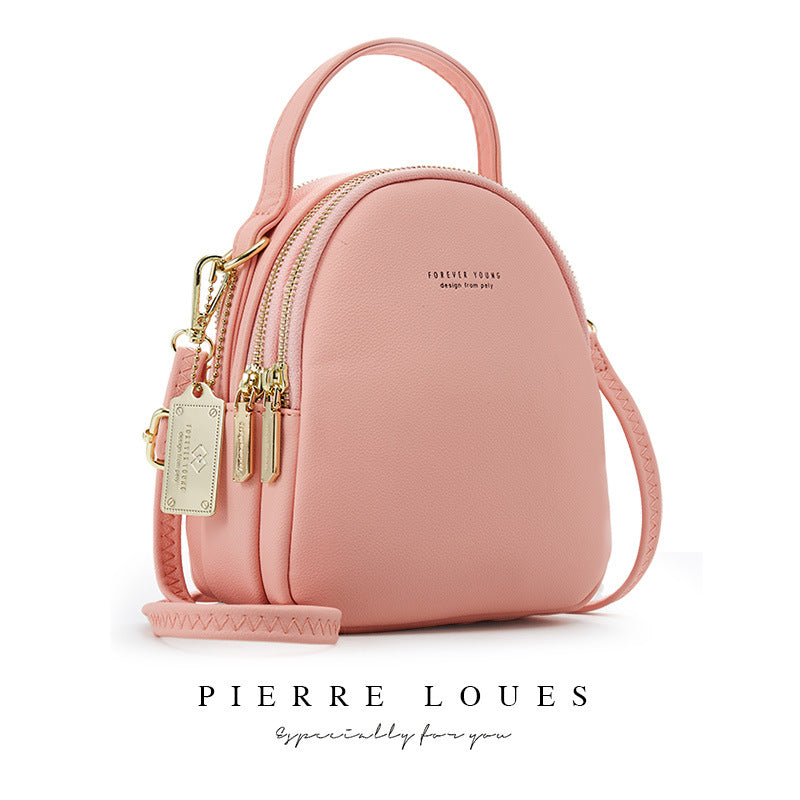 Pierre Louis new ladies backpack Korean version of pure color ladies bag large capacity simple ladies small backpack