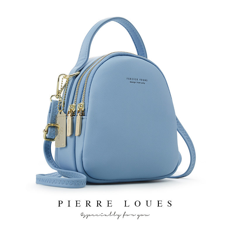 Pierre Louis new ladies backpack Korean version of pure color ladies bag large capacity simple ladies small backpack