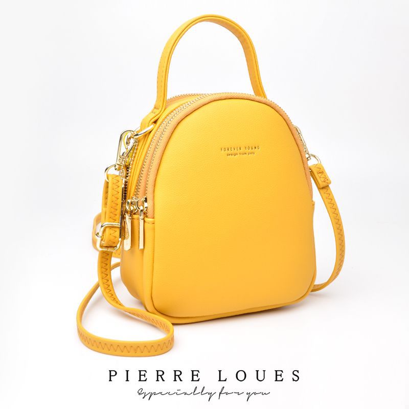 Pierre Louis new ladies backpack Korean version of pure color ladies bag large capacity simple ladies small backpack