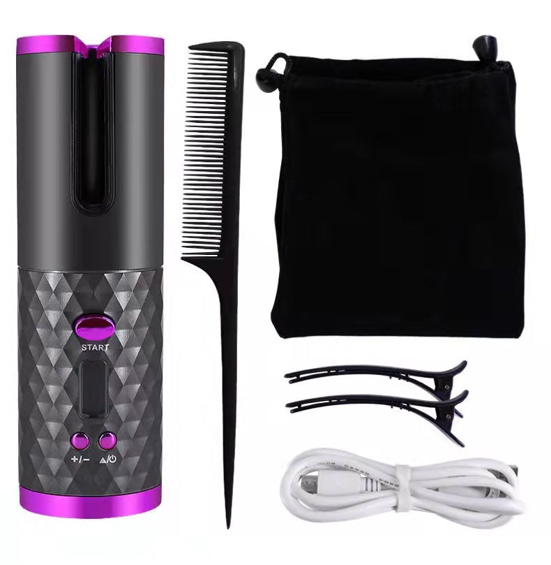 New product wireless automatic hair curler negative ion does not hurt hair curler portable smart LCD styling curler